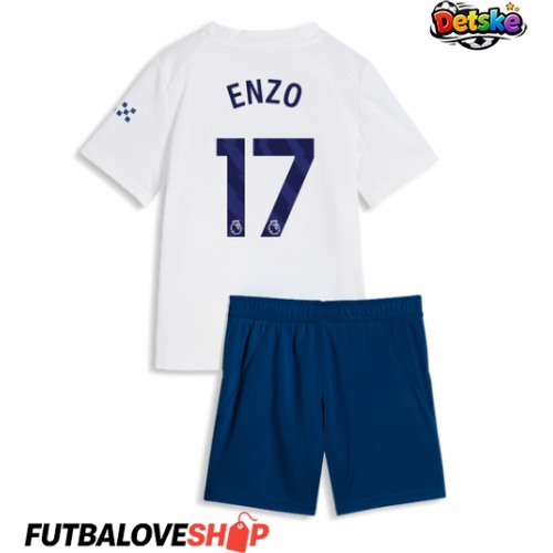 Dres Manchester City Enzo Fernandez #17 Tretina pre deti 2026-27 Krátky Rukáv (+ trenírky)